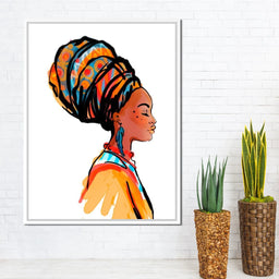 African Woman Turban - NicheCanvas