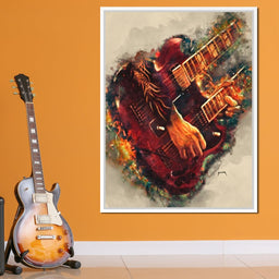 Jimmy Page's Electric Guitar - Abraham Szomor - NicheCanvas