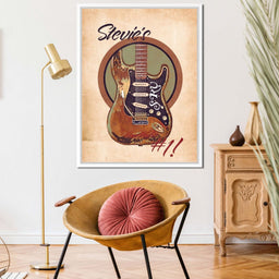 Stevie Ray Vaughan's Guitar Retro - Abraham Szomor - NicheCanvas