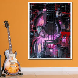 Abstract Guitar - NicheCanvas