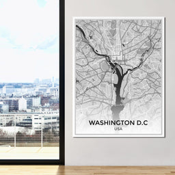 Map of Washington, USA - NicheCanvas