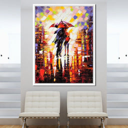 Enamoured Under The Umbrella - NicheCanvas