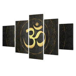 Gold OM Buddhist Symbol