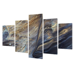 Gold & Blue Composition