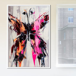 Orange & Pink Butterfly - NicheCanvas