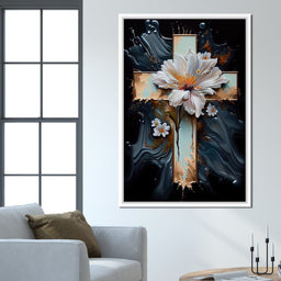 Floral Cross 02 - Neal Hackett  - NicheCanvas