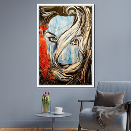 Blue Girl - NicheCanvas