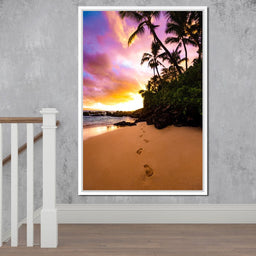 Footprints in the Sand - Lucas Moore - NicheCanvas