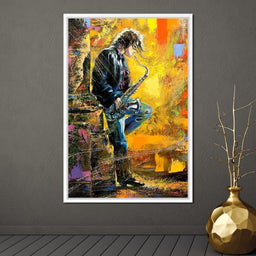 Man With Saxophone - NicheCanvas