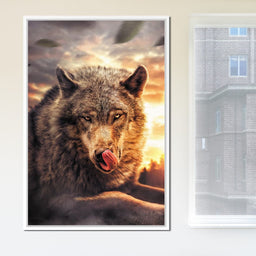 Wolf Sunset - Zenzdesign - NicheCanvas