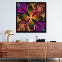 Fractal Flower in Multicolors - NicheCanvas