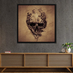 Skull Sketch - NicheCanvas