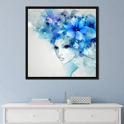 Woman with Floral Hat - NicheCanvas