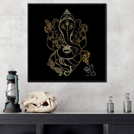 Golden Ganapati Canvas Print