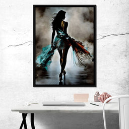 Female Portrait Paint Splash 040 - Johanjjf - NicheCanvas