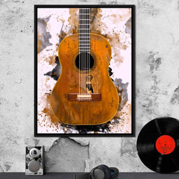 Willie Nelson's Trigger Acoustic Guitar - Abraham Szomor - NicheCanvas