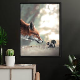 Fox Meets Squirrel - Zenzdesign - NicheCanvas