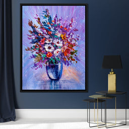 Multicolored Flowers Bouquet - NicheCanvas