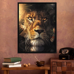 Lion Hiding - Zenzdesign - NicheCanvas