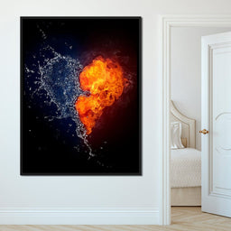 Fire and Water Love - NicheCanvas