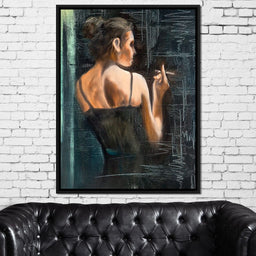 Smoking Woman - NicheCanvas