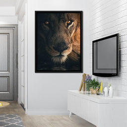 Lion Portrait Water - Zenzdesign - NicheCanvas