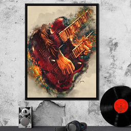 Jimmy Page's Electric Guitar - Abraham Szomor - NicheCanvas