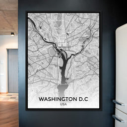 Map of Washington, USA - NicheCanvas