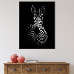 Black and White Zebra - NicheCanvas