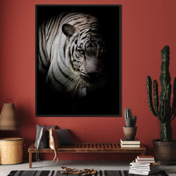 Black and White Tiger - NicheCanvas