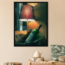 A couple of wine bottles - NicheCanvas