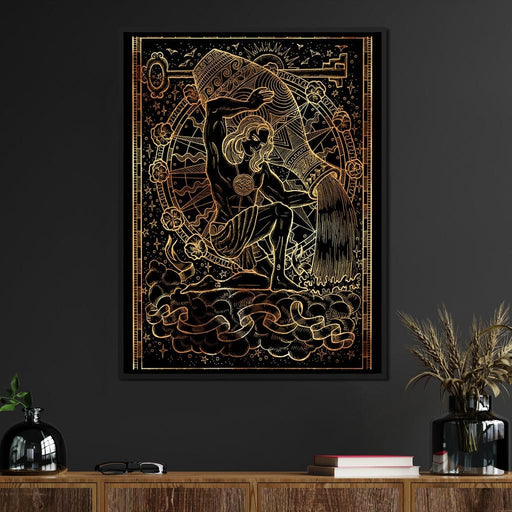 Zodiac sign Aquarius Canvas Print