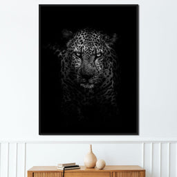 Leopard Black & White - Johanjjf - NicheCanvas