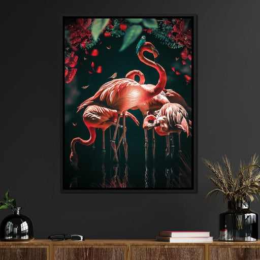 Glowing Flamingo - Zenzdesign Canvas Print