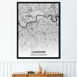 Map of London, UK - NicheCanvas