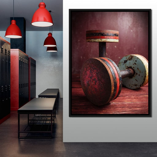 Rusty Dumbbells Canvas Print