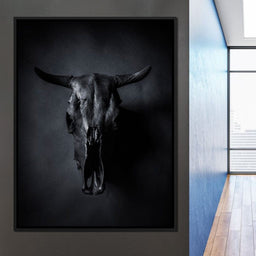 Black Bull Skull - NicheCanvas