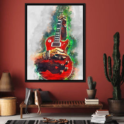 Slash Blood Red Guitar  - Abraham Szomor - NicheCanvas