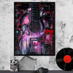Abstract Guitar - NicheCanvas