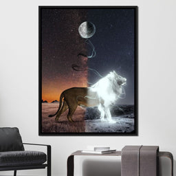 Lion Lune - Natacha Einat - NicheCanvas