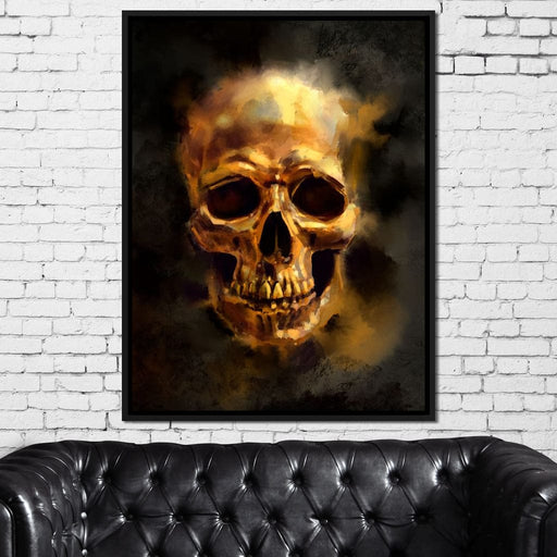 Golden Skull Canvas Print