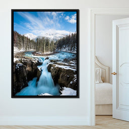 Snowy Sunwapta Falls - Lucas Moore - NicheCanvas