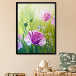 Purple Poppies - NicheCanvas