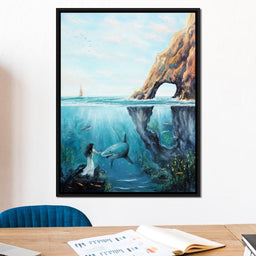 Swimming with the Shark - NicheCanvas