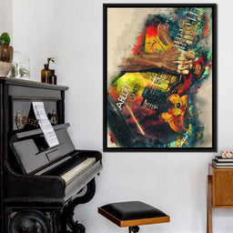 Kirk Hammett's Electric Guitar - Abraham Szomor - NicheCanvas