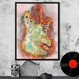Jimi Hendrix's Guitar - Abraham Szomor - NicheCanvas