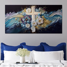 Floral Cross 03 - Neal Hackett  - NicheCanvas