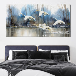 White Swans - NicheCanvas