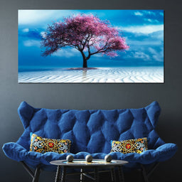 Lone Pink Tree - NicheCanvas
