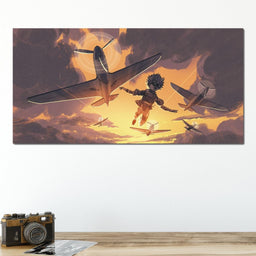 The Boy Flying - NicheCanvas